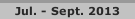 Jul. - Sept. 2013